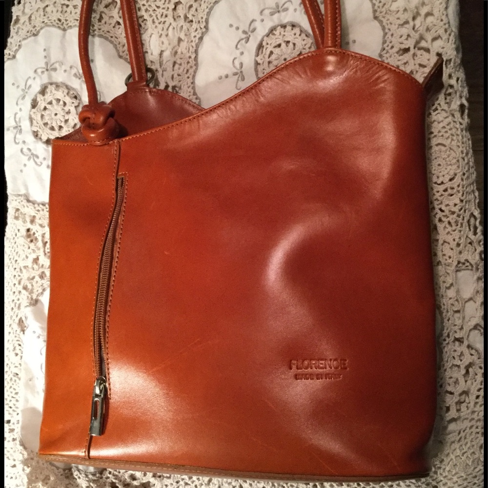Florence leather bag/backpack/Italy. Sells $325+